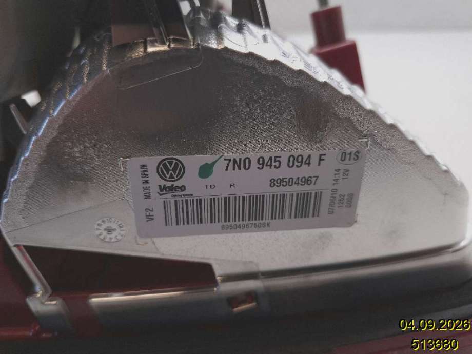 Baklykt høyre indre til VW Sharan 2010-->> (Type II)  (7N0 945 094 F|89504967|)