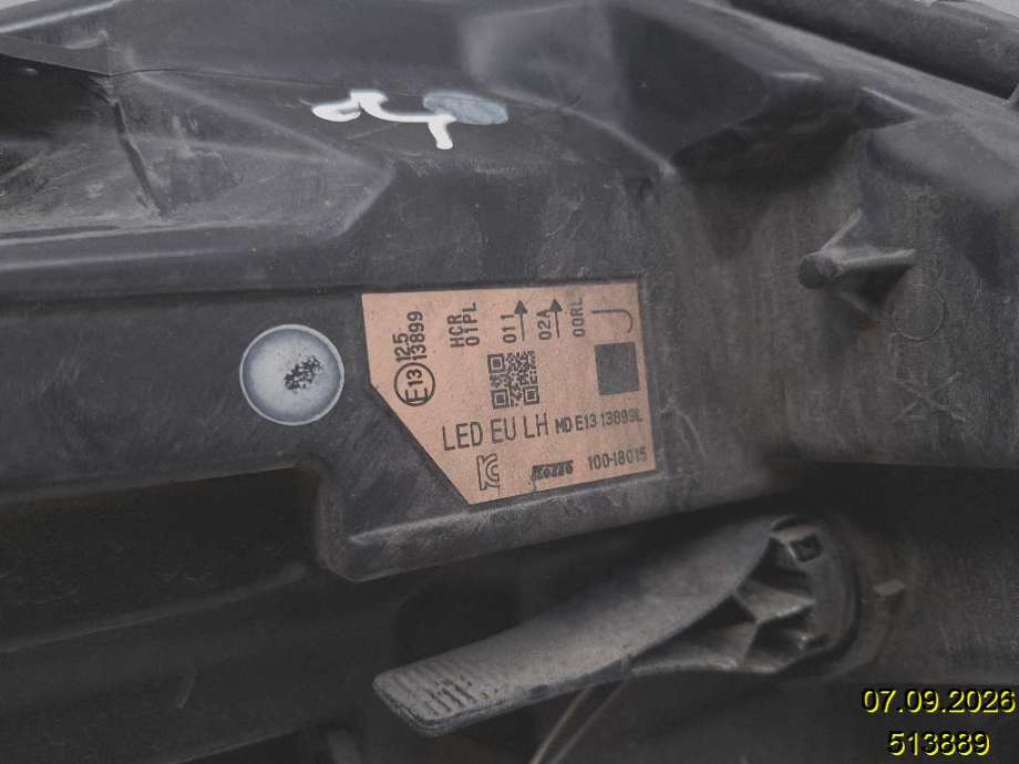 Frontlykt venstre halogen til Nissan Qashqai 2014-2021 (Type II)  (260604EH1B|100-18015|)