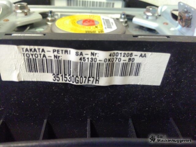 Airbag rattpute til Toyota Hilux 2006-2011  (45130-0K070-B0|)