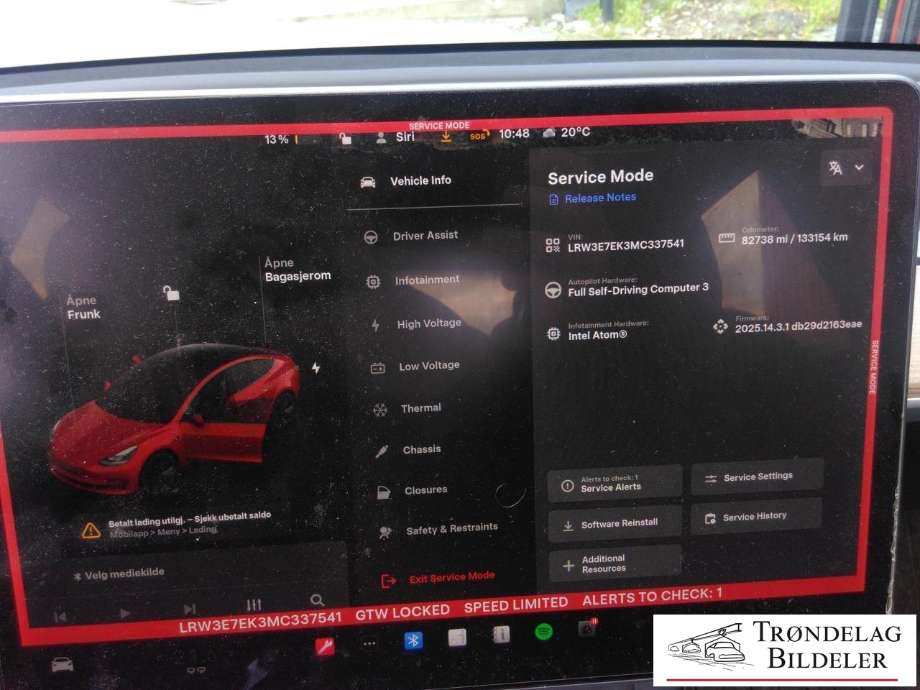 Tesla Model 3 2018-2023 (Fase 1) , Motorkode: 3D3|3D7, Girkassekode: 