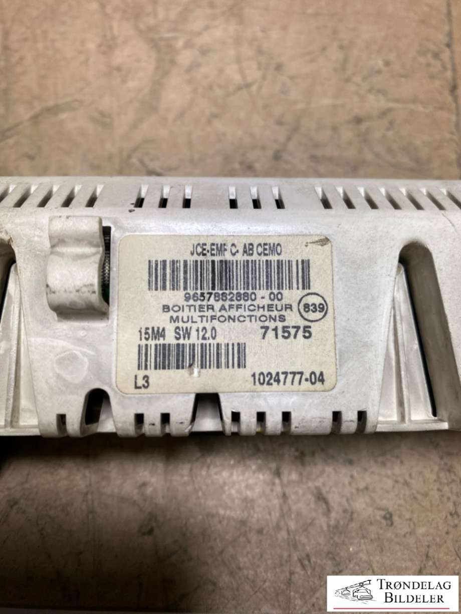 Instrument diverse til Citroën C5 2005-2008 (Type I, Fase 2) (9657882880-00|)