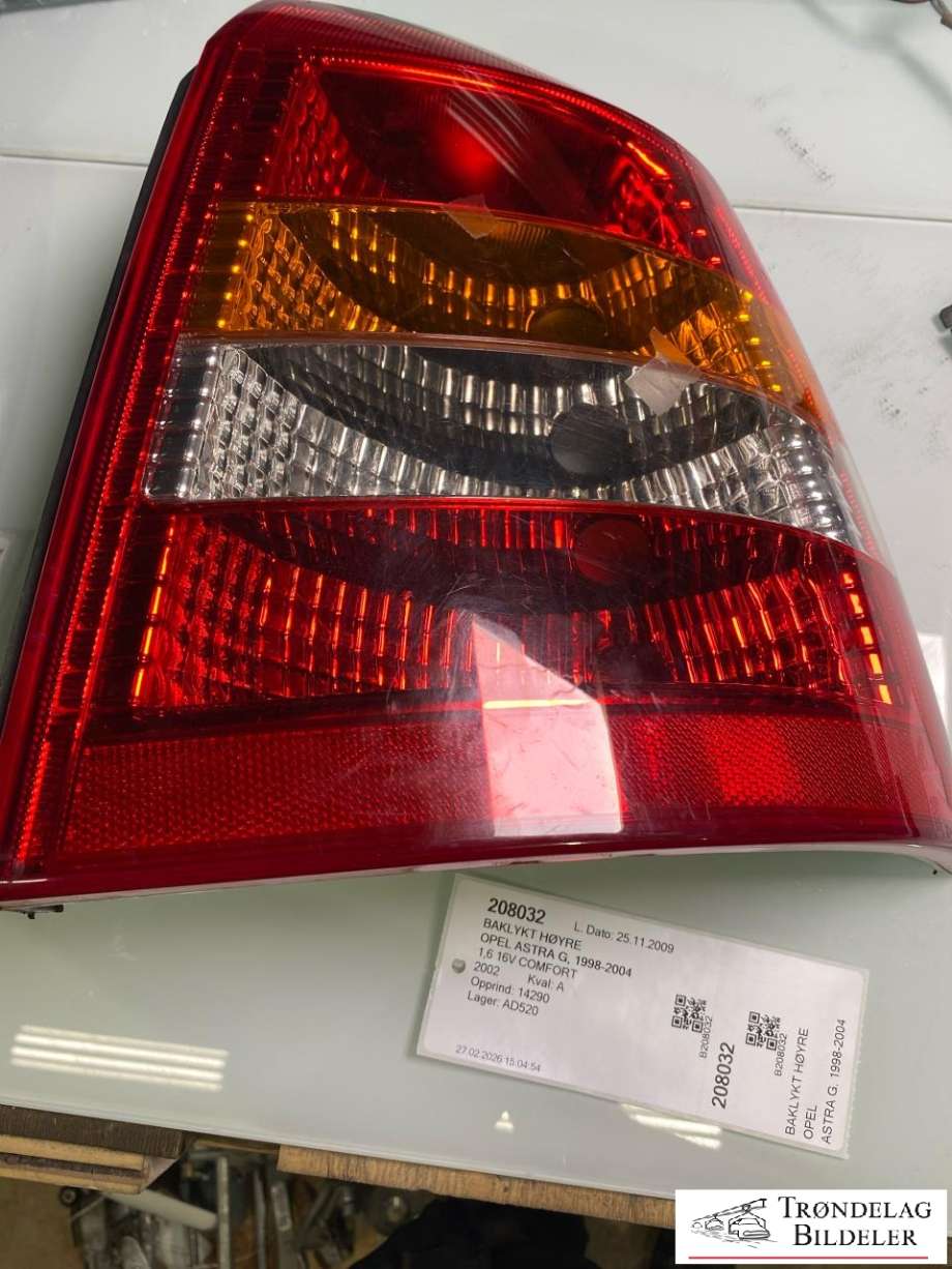 Baklykt høyre til Opel Astra G 1998-2004 (13110931|)