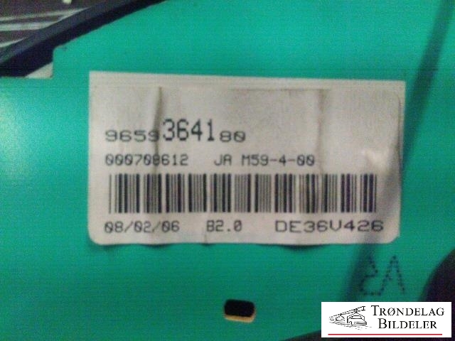 Instrumentpanel til Citroën Berlingo 2002-2008 (Type I, Fase 2)  (JAEGER|9659364100|DE36V426|)