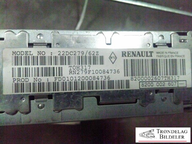 Bilstereo til Renault Laguna 2001-2005 (Type II, Fase 1)