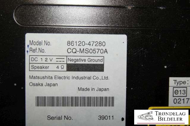Bilstereo til Toyota Prius 2004-2009 (Type II) (COMBI) (COMBI) (86120-47280|)
