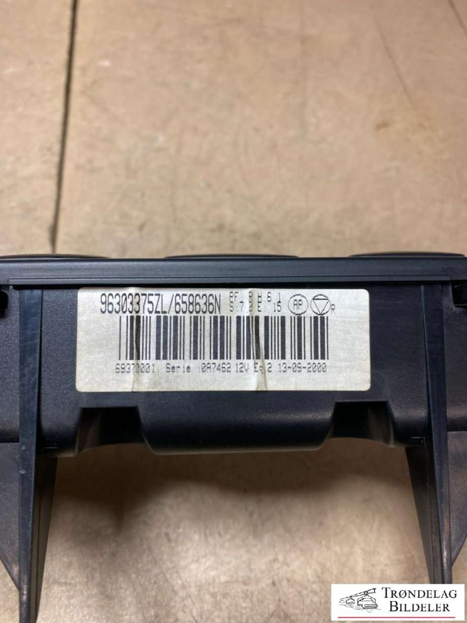 Varmeapparat betjening til Peugeot 406 1999-2004 (Fase 2)  