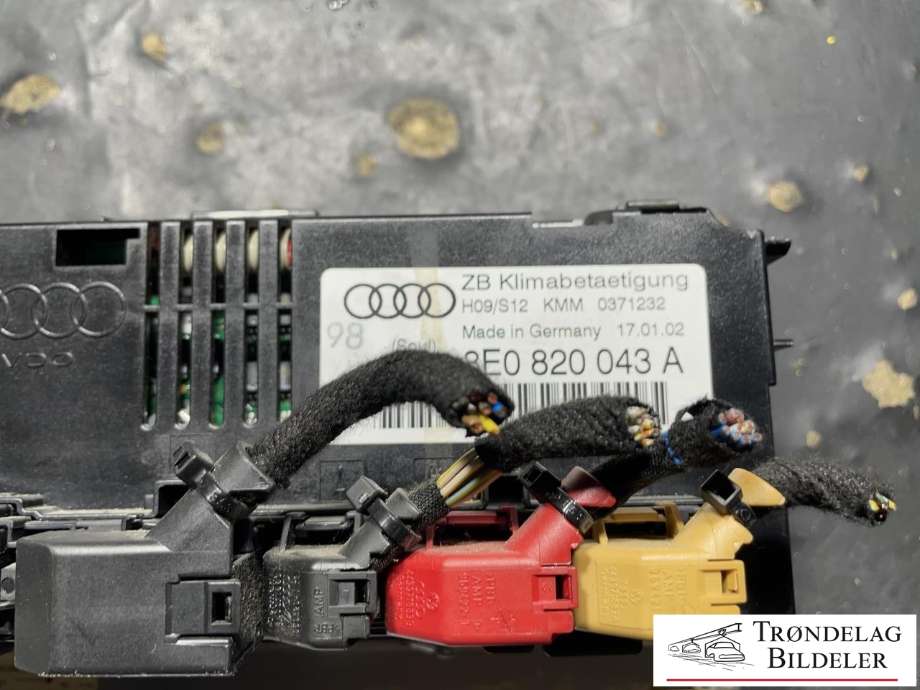 Varmeapparat betjening til Audi A4 2001-2004 (Type II) (B6) (B6) (8E0 820 043 AB|)