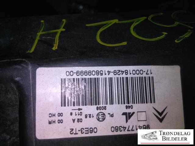 Frontlykt høyre halogen til Citroën C3 2002-2009 (Type I) (9641774380|)