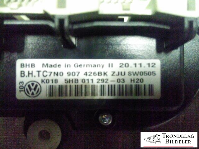 Varmeapparat betjening til VW Caddy 2010-2015 (Type III, Fase 2) (VAG|)