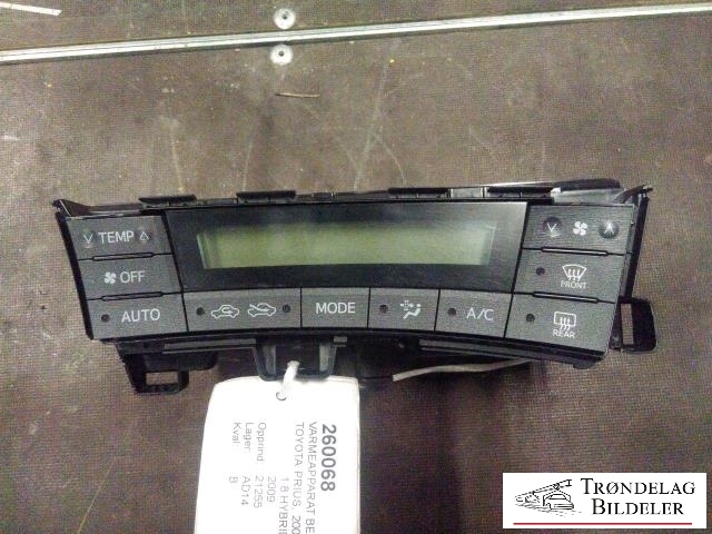 Varmeapparat betjening til Toyota Prius 2009-2016 (Type III) (COMBI) (COMBI) 