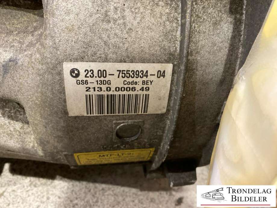 Girkasse manuell 6-trinn til BMW 3-Serie 2005-2011 (E90/E91/E92/E93) (E90/E91/E92/E93) (23 00 7 565 194|GS6-37DZ - TJEM|)