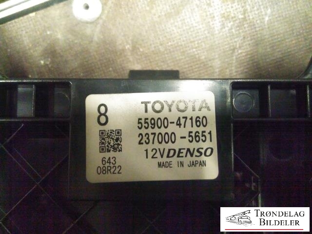 Varmeapparat betjening til Toyota Prius +7 2012-2020 (Type III) (stasjonsvogn) (stasjonsvogn) (DENSO|55900-47160|237000-5651|)
