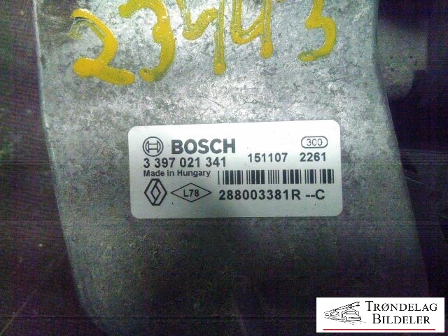 Viskermotor frontrute komplett m/overføring til Renault Zoe 2013-2019 (Fase 1)  (BOSCH|0390241580|)