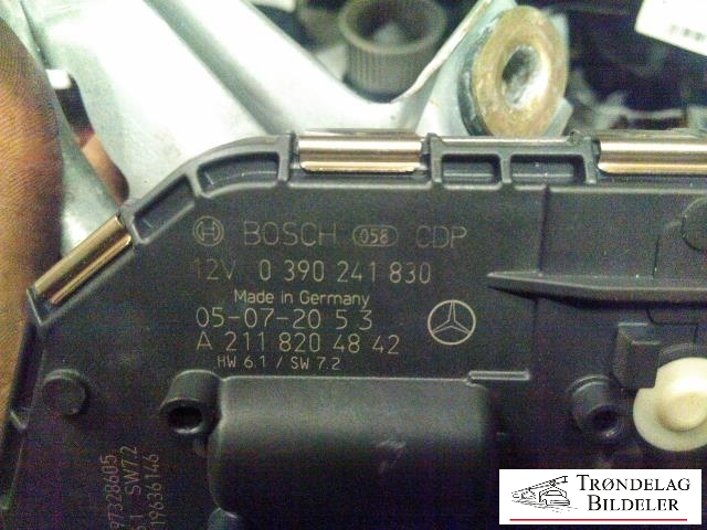 Viskermotor frontrute komplett m/overføring til Mercedes E-Klasse 2002-2006 (Fase 1) (W211) (W211) (BOSCH|0390241830|)