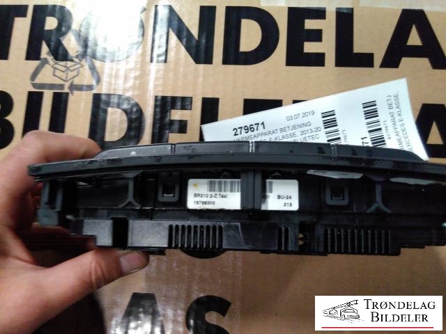 Varmeapparat betjening til Mercedes E-Klasse 2013-2016 (Fase 2) (W212) (W212) (A2129006627|2129016906|2126802407)