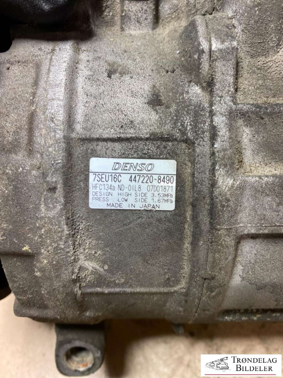 Aircondition kompressor til BMW 7-Serie 2000-2008 (E65/E66/E67/E88) (E65/E66/E67/E88) (DENSO|64 50 9 174 802|4471806763|691785904|7SEU17C|GE4471806764|GE447220-9371|89116|64506901783|64509118602|64509174802|64509180548|64526917805|64526917859|64526983098)