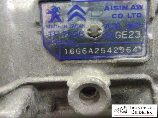 Girkasse automat til Peugeot 508 2014-2018 (Type I, Fase 2)  (GE23|)