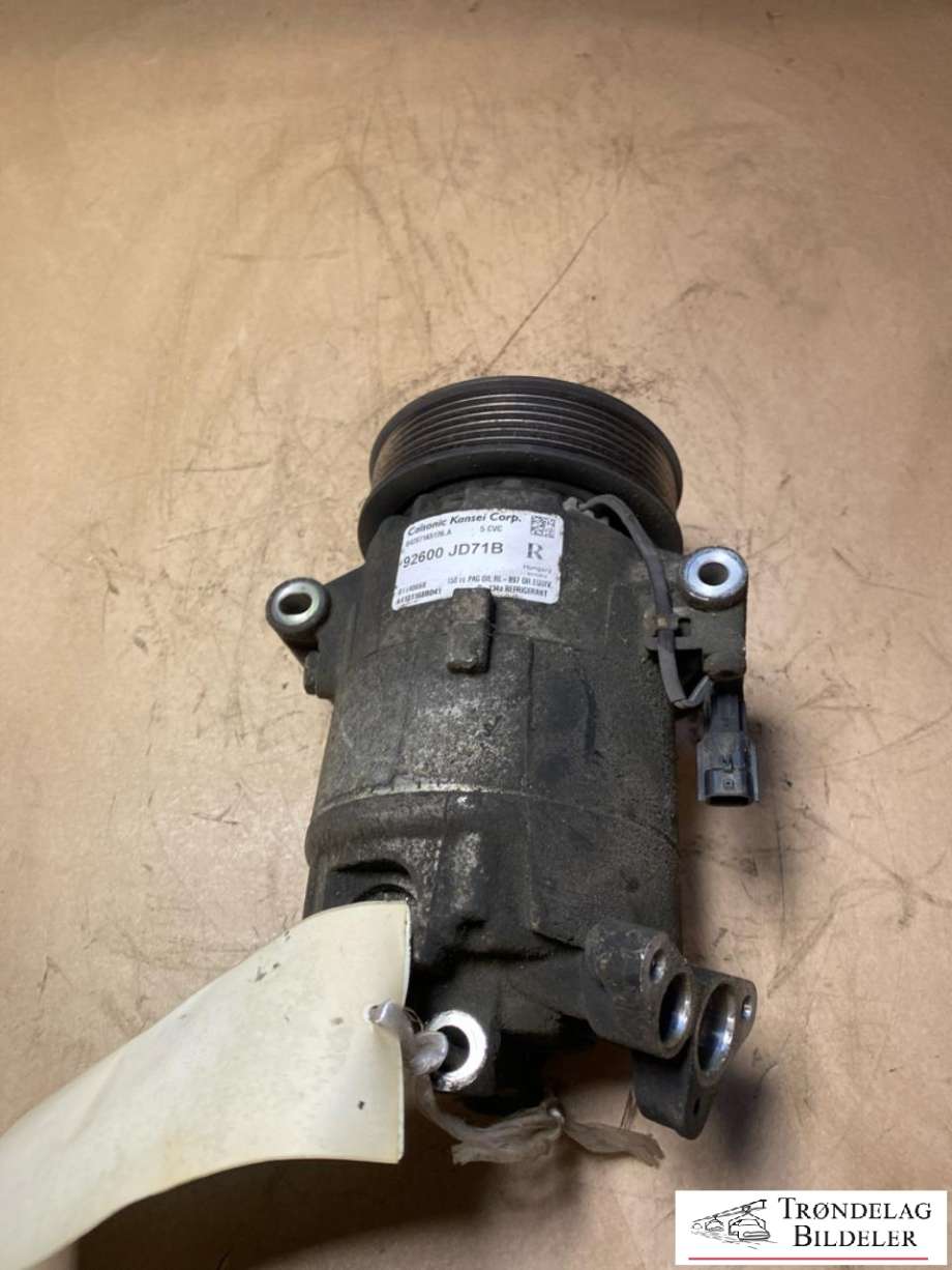 Aircondition kompressor til Nissan X-Trail 2007-2014 (T31) (T31) (CALSONIC KANSEI|92600JD71B|7711368525|8200356576|8200669284|8200855146|92600BB60A|92600BB61A|92600BR00A|92600BB61B|92600BB61C|92600BR01A|92600BR70A|92600JD00R|92600JD700|)