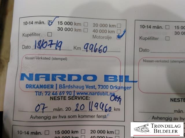 Motor bensin til Nissan Qashqai 2010-2014 (Type I, Fase 2) (HR16|HR16DE|10102-BB01A)