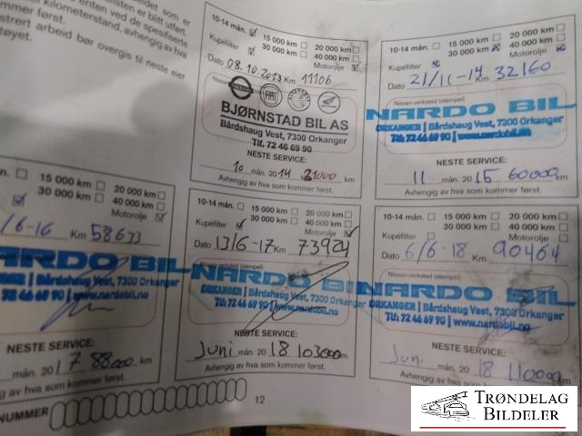 Motor bensin til Nissan Qashqai 2010-2014 (Type I, Fase 2) (HR16|HR16DE|10102-BB01A)