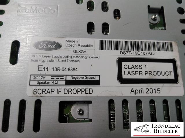 Bilstereo navigasjon spiller til Ford Mondeo 2014-2019 (Type V, Fase 1) (FORD|DS7T-19C107-GJ|)