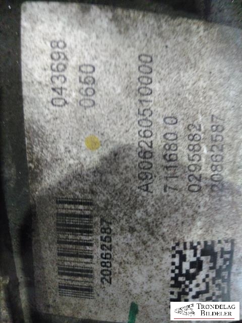 Girkasse manuell 6-trinn til Mercedes Sprinter 2006-2013 (Fase 1) (906) (906) (A906260510000|)