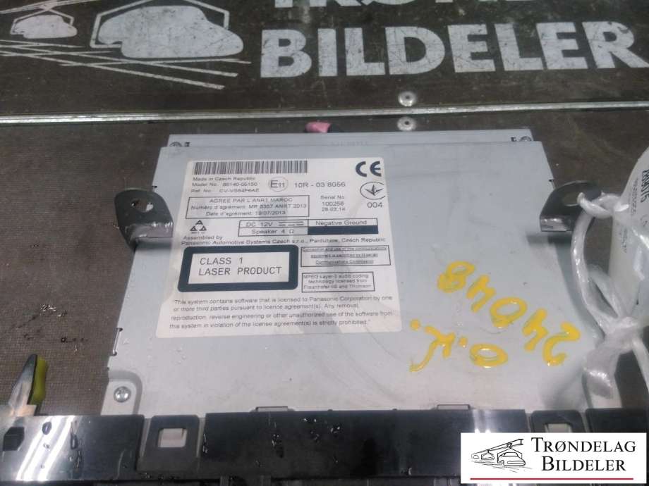 Bilstereo til Toyota Avensis 2009-2015 (Type III, Fase 1) (HARMAN INFOTAINMENT|86140-05150|)