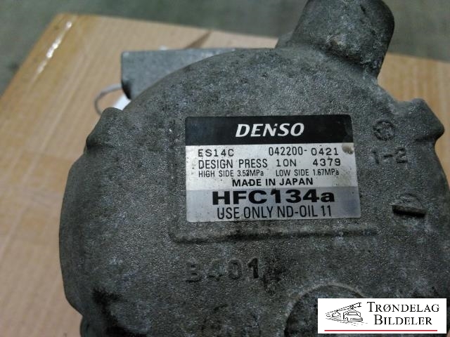 Aircondition kompressor hybrid til Toyota Auris 2010-2012 (Type I, Fase 2)  (DENSO|88370-47033|042200-1330|88370-47030|88370-47031|88370-47032|51-0895|ACP994|042200-0420)