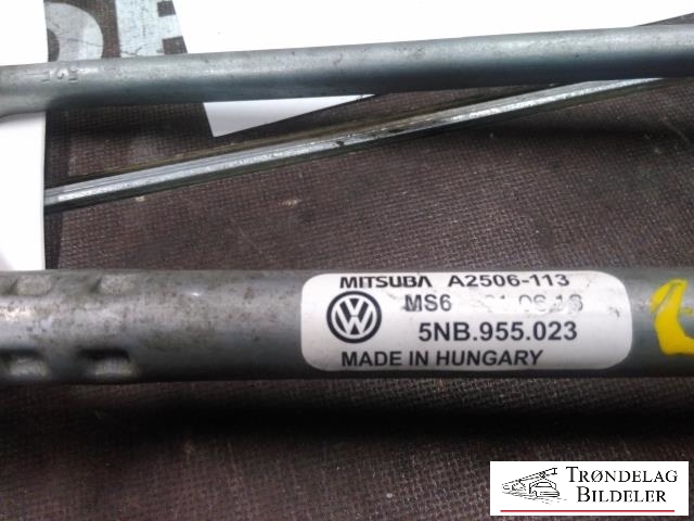 Viskermotor frontrute komplett m/overføring til VW Tiguan 2016-2020 (Type II, Fase 1)  (VW|A2506-113|5NB 955 023 A|)