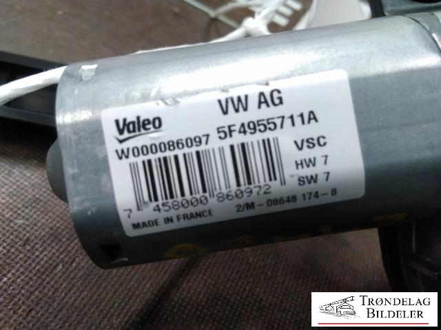 Viskermotor bakrute til Škoda Octavia 2017-2020 (Type III, Fase 2)  (VALEO|W000086097|5F4955711A|)
