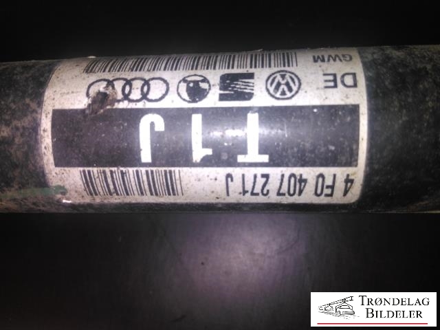 Drivaksel venstre foran, diesel/automat til Audi A6 2005-2008 (Type III, Fase 1) (C6) (C6) (4F0 407 271 J|)