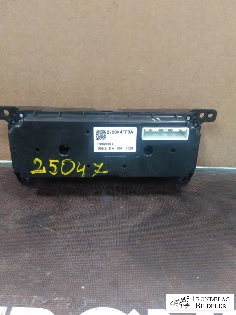 Varmeapparat betjening til Nissan E-NV200 2014-->>  (275004FF0A|T906930C|)