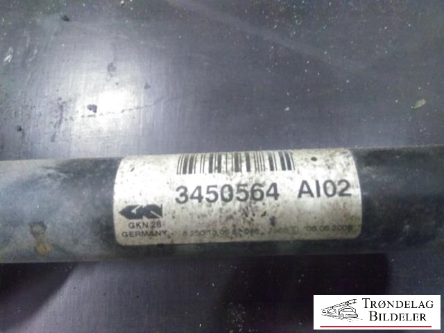 Drivaksel høyre foran, diesel/automat til BMW X3 2007-2010 (Fase 2) (E83) (E83) (3450564A102|)