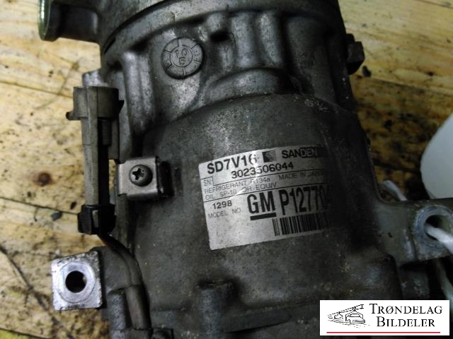 Aircondition kompressor til Saab 9-3 2008-2011 (Type II, Fase 2) (SANDEN|12770420|SD7V161298|)
