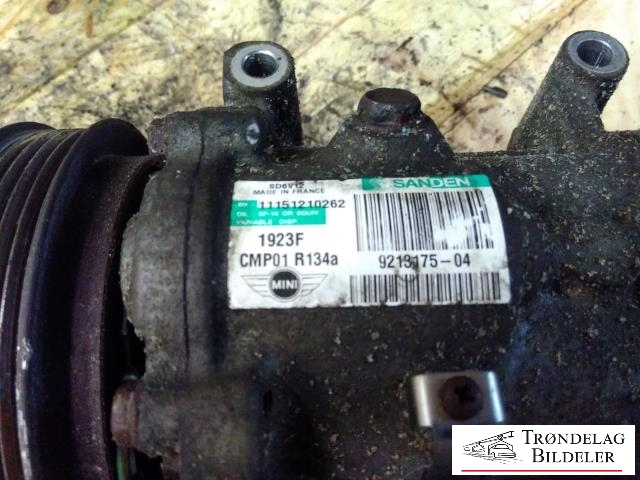 Aircondition kompressor til Mini Countryman 2010-2016 (R60) (R60) (SANDEN|9213175|64529213175|SD6V12|890041|64509257059|64522758145|64522758433|64526942501|64529223392)
