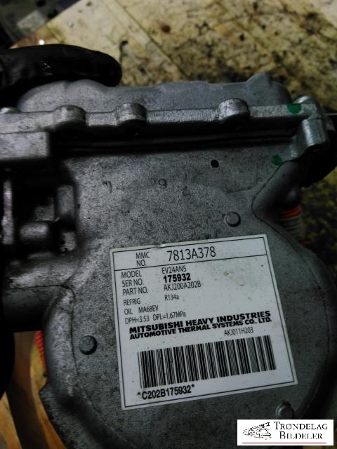 Aircondition kompressor til Mitsubishi Outlander 2015-->> (Type III, Fase 2)  (MITUSBISHI|9499D133|)