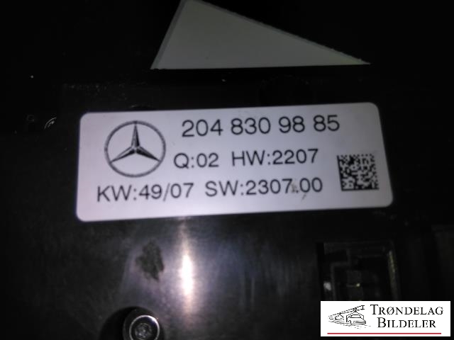 Varmeapparat betjening til Mercedes C-Klasse 2007-2011 (Fase 1) (W204) (W204) (204 830 98 85|)