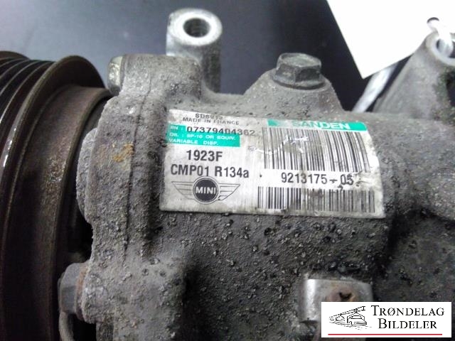Aircondition kompressor til Mini One/Cooper 2007-2014 (R55-57) (R55-57) (SANDEN|9213175-05|07379404362|)