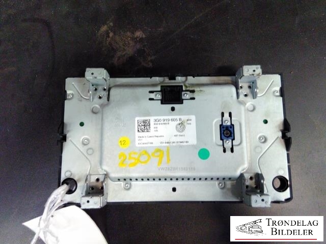 Multimedia display (MCU - Media Controller Unit) til VW Golf VII 2012-2017 (Fase 1)  (VW|3G0 919 605 B|)