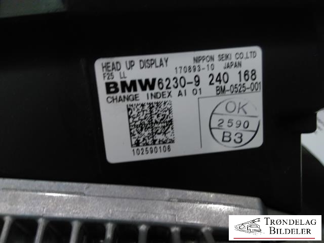Instrument head-up display (HUD) til BMW X3 2010-2017 (F25) (F25) (BMW|6230-9 240 168|)