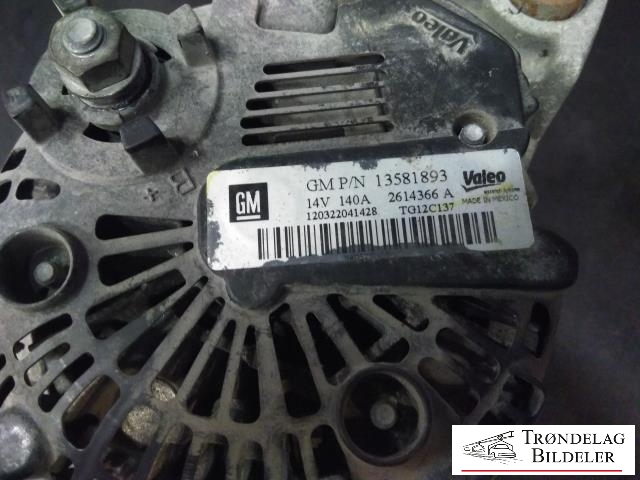 Dynamo til Opel Corsa D 2006-2014  (VALEO|2614366A|1358193|)