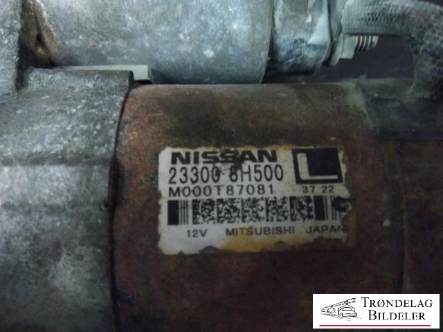 Starter til Nissan X-Trail 2002-2007 (T30) (T30) (NISSAN|233008H500|23300-8H50A|M0T87081|M000T87081|25-3398|0 986 029 010)