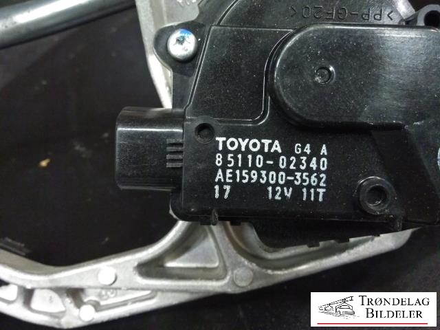 Viskermotor frontrute komplett m/overføring til Toyota Auris 2015-2019 (Type II, Fase 2) (TOYOTA|85110-02340|AE159300-3562|)