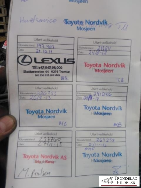 Motor hybrid bensin del til Lexus RX 2003-2009 (Type II) (XU30) (XU30) (3MZ-FE|19000-20820|)