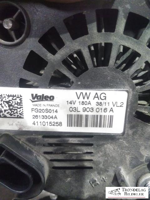 Dynamo diesel til Audi A6, 2011-2014 (Type IV, Fase 1) (C7) (C7) (03903016A)