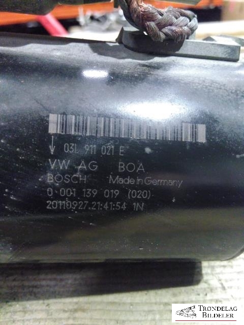 Starter diesel til Audi A6, 2011-2014 (Type IV, Fase 1) (C7) (C7) (BOSCH|0001139019020)