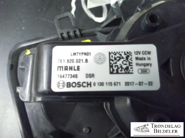 Varmeapparat motor til VW Transporter / Caravelle 2015-2019 (T6) (T6) (BOSCH|7E1 820 021 B|0 130 115 671|)