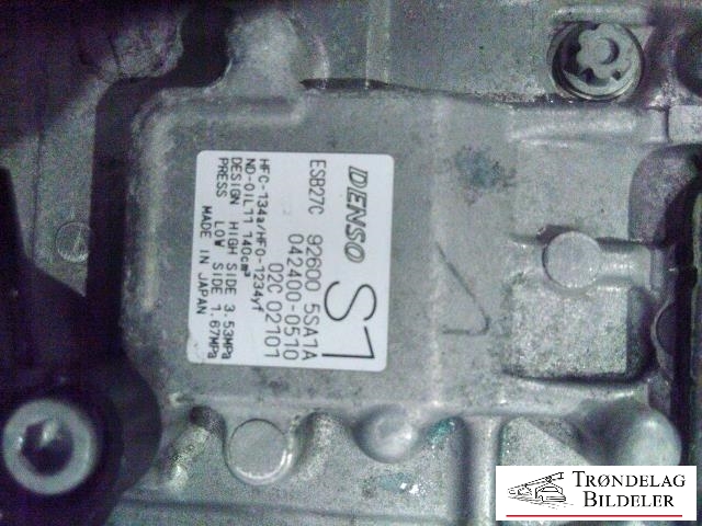 Aircondition kompressor elbil til Nissan Leaf, 2018-->> (Type II) (DENSO|926005SA1A)