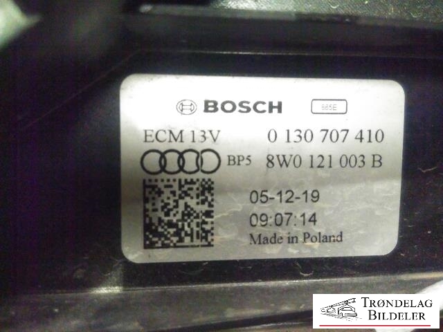 Kjølevifte elektrisk til Audi e-tron 2018-->>  (BOSCH|0 130 707 410|8W0 121 003 B|)