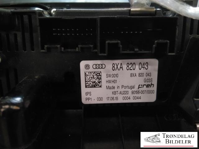 Varmeapparat betjening til Audi A1 2015-2018 (Type I, Fase 2) (PREH|8XA 820 043|)